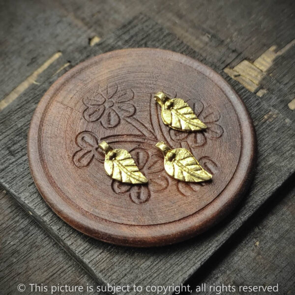 Leaf Brass charms, Available in Brass and Silver filled,19*10mm, Z2