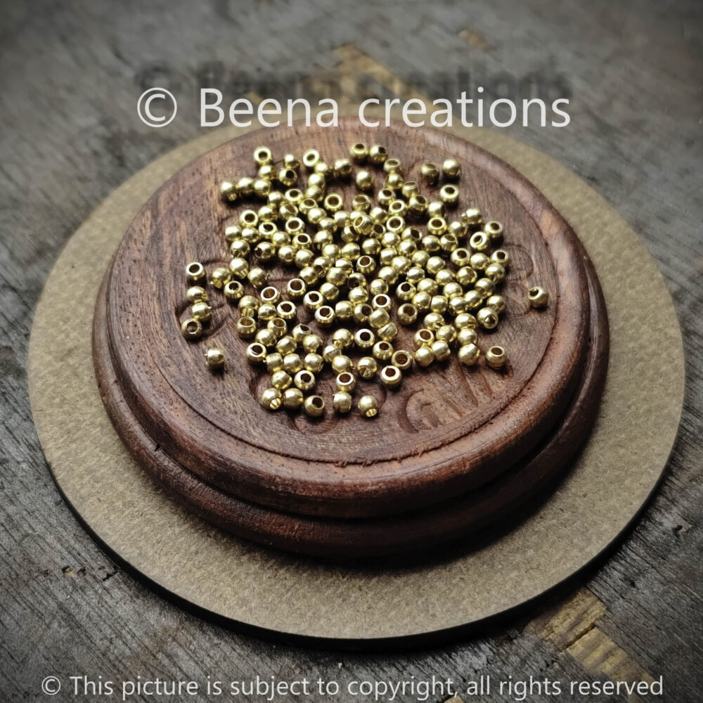 1.5MM Round Brass Beads, Available Silver filled Also A1