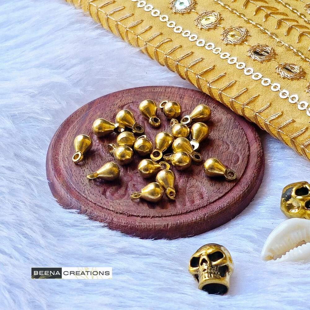 9 mm Teardrop Brass Charms - A33