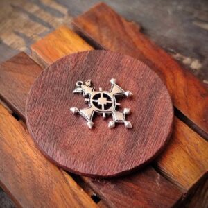 Big Brass charms, BBP41, Brass charms for macrame making - Silver filled 1 piece