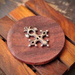 Big Brass charms, BBP45, Brass charms for macrame making - Silver filled 1 piece