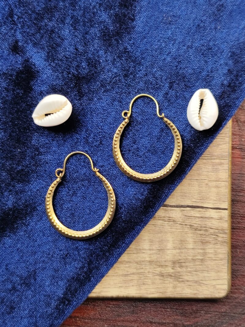 Brass Earrings, Gypsy Earrings