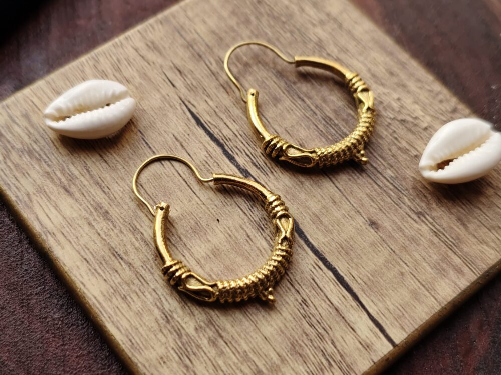Brass Earrings, Gypsy Earrings