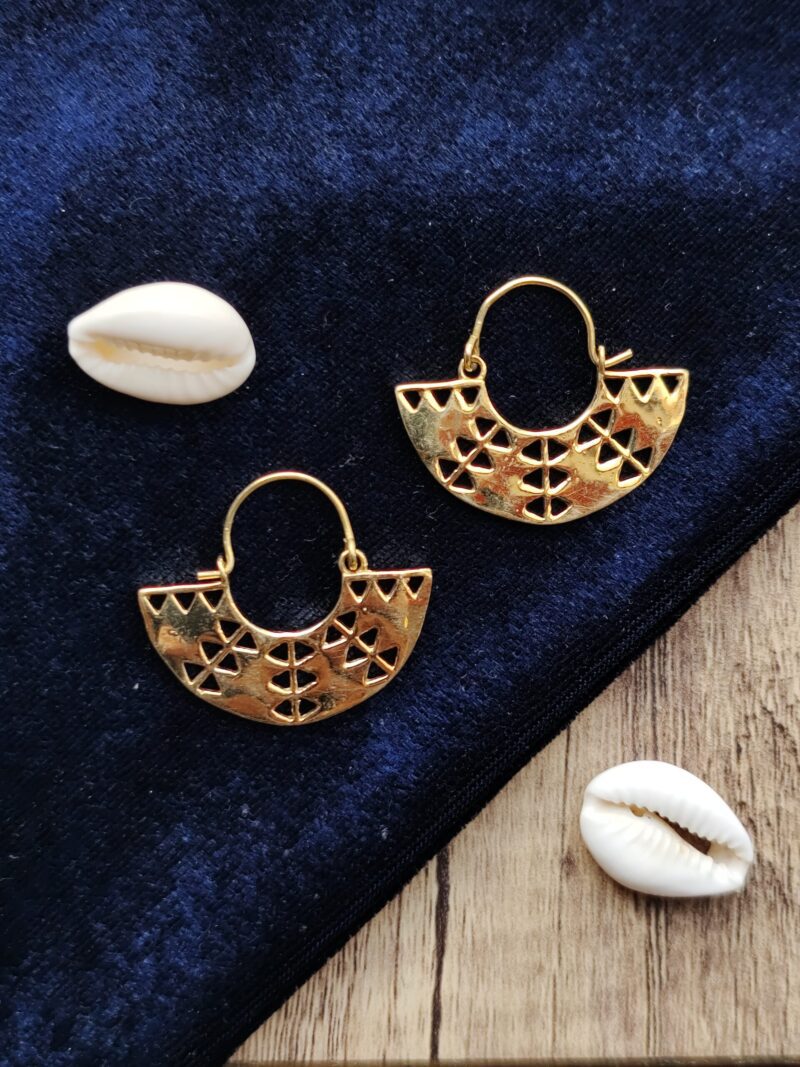 Brass Earrings, Gypsy Earrings