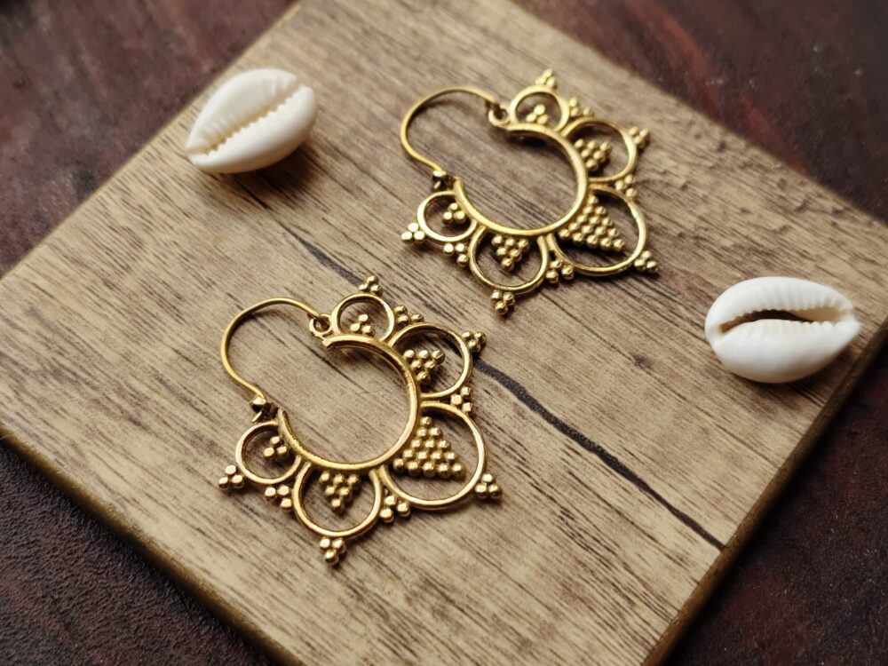 Brass Earrings, Ethnic Earrings