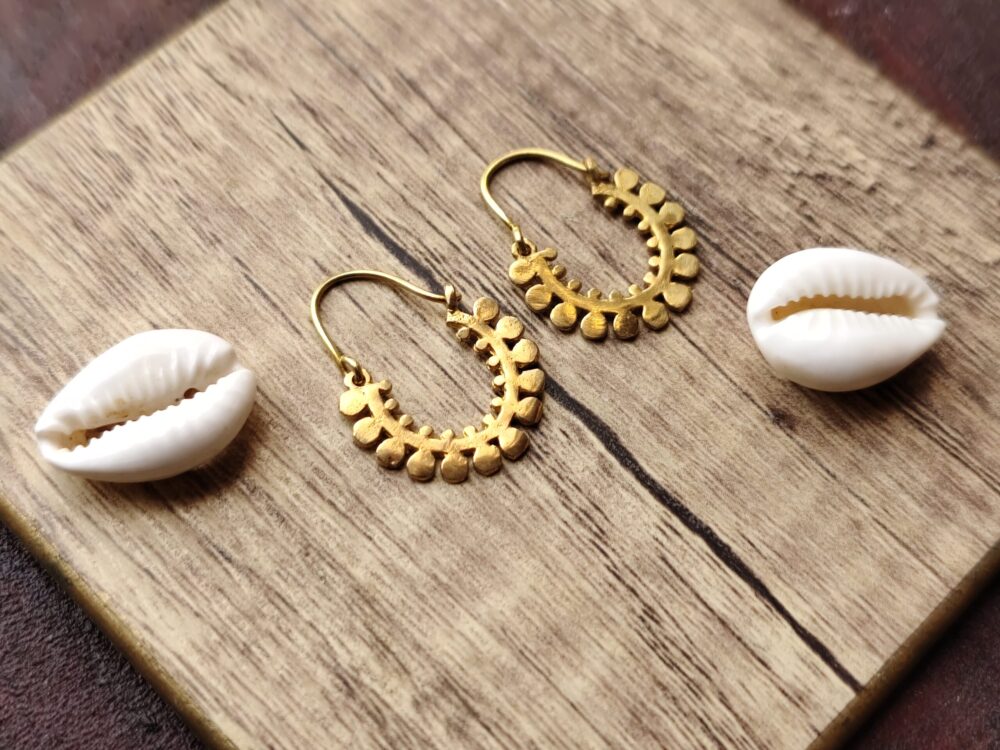 Brass Earrings, small Earrings