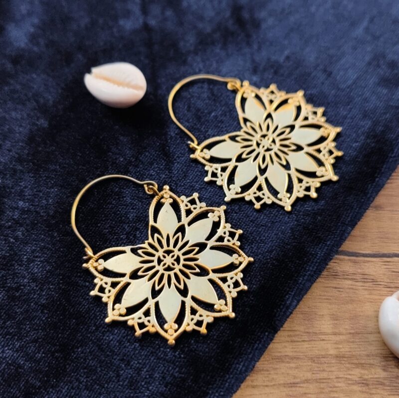 Brass Earrings, Gypsy Earrings