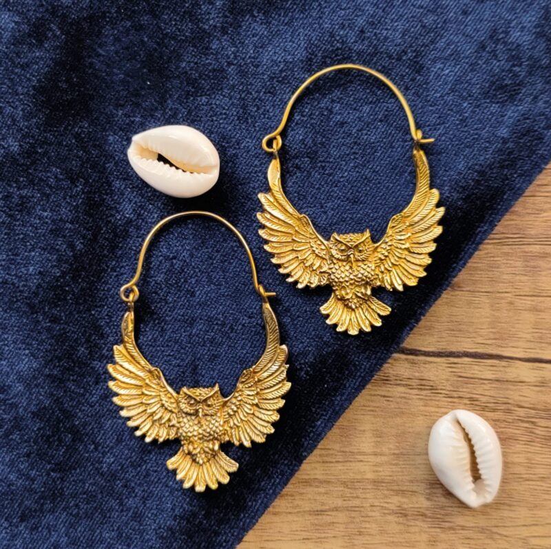 Brass Earrings, Gypsy Earrings