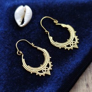 Brass Earrings, Gypsy Earrings