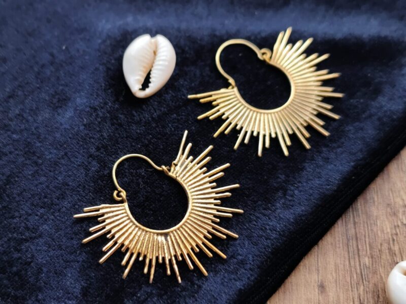 Brass Earrings, Gypsy Earrings