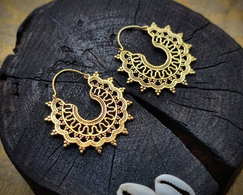 Brass Earrings, Ethnic Earrings