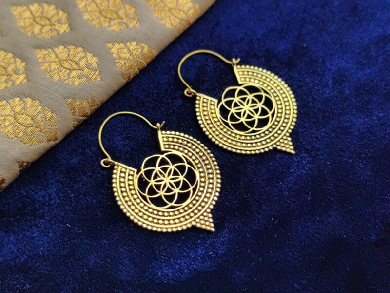 Brass Earrings, Ethnic Earrings