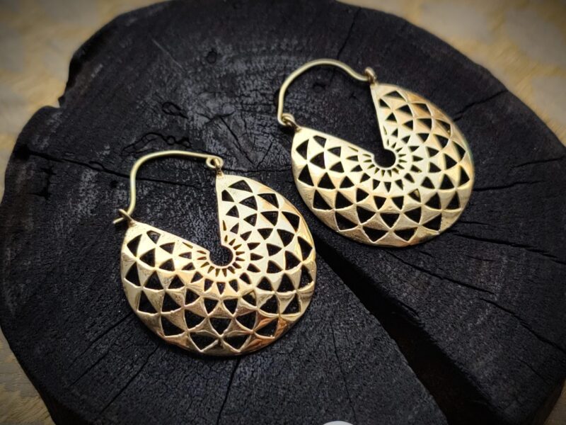 Brass Earrings, Ethnic Earrings