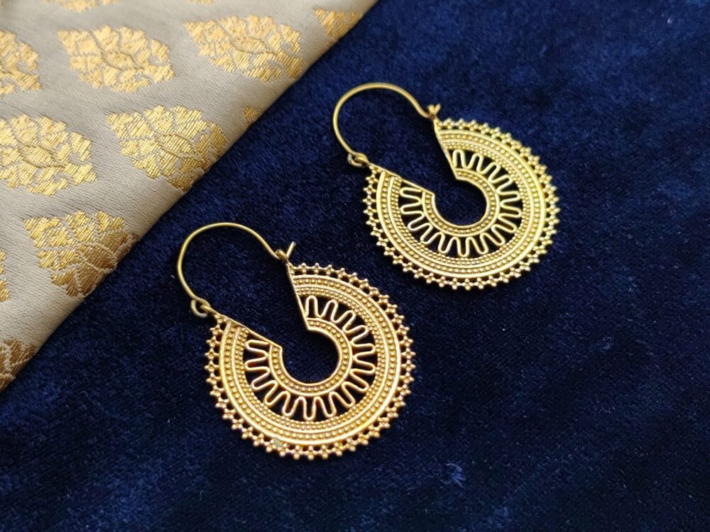 Brass Earrings, Ethnic Earrings