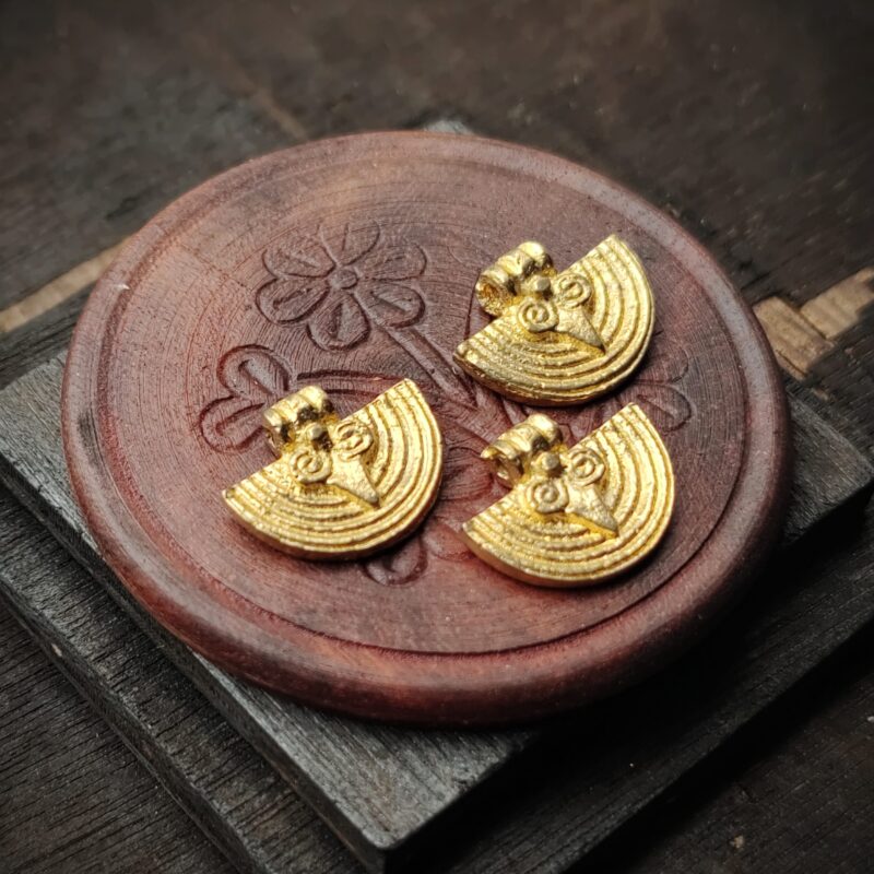 Tribal Fan-Shaped Brass Charm