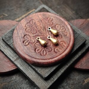 12 mm Drop Brass Charms - Z15 - Brass, 100 grams - 66 pieces