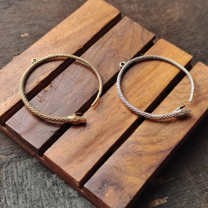 Brass snake Charm pendent, Brass Charms, 51X45MM, SK10