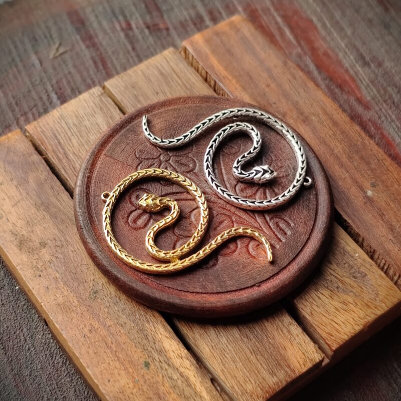 Brass snake Charm pendent, Brass Charms, 48X29MM, SK11