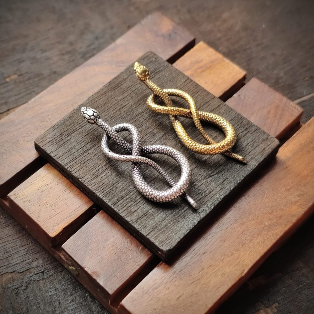 Brass snake Charm pendent, Brass Charms, 55X22MM, SK12