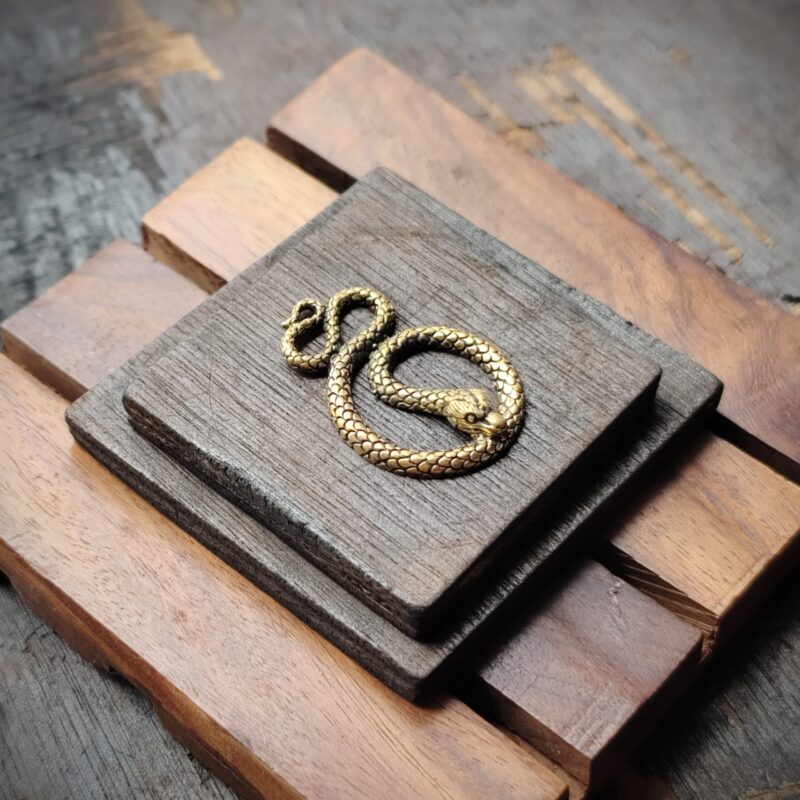 Brass snake Charm pendent, Brass Charms, 36X21mm , SK19