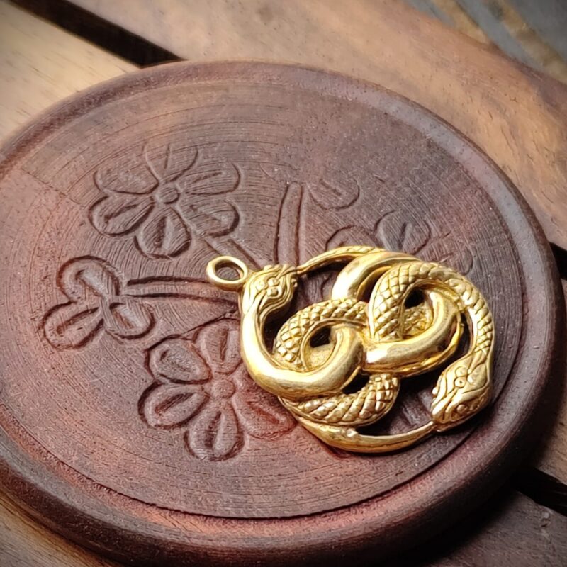 Brass snake Charm pendent, Brass Charms, 28X36mm , SK20