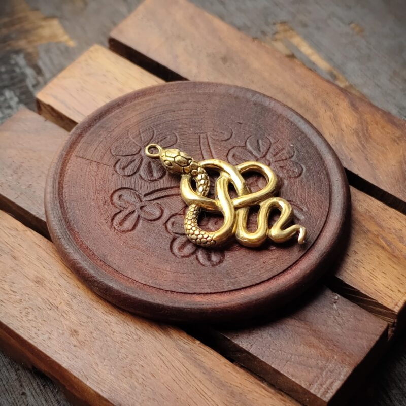 Brass snake Charm pendent, Brass Charms, 43X27mm , SK22