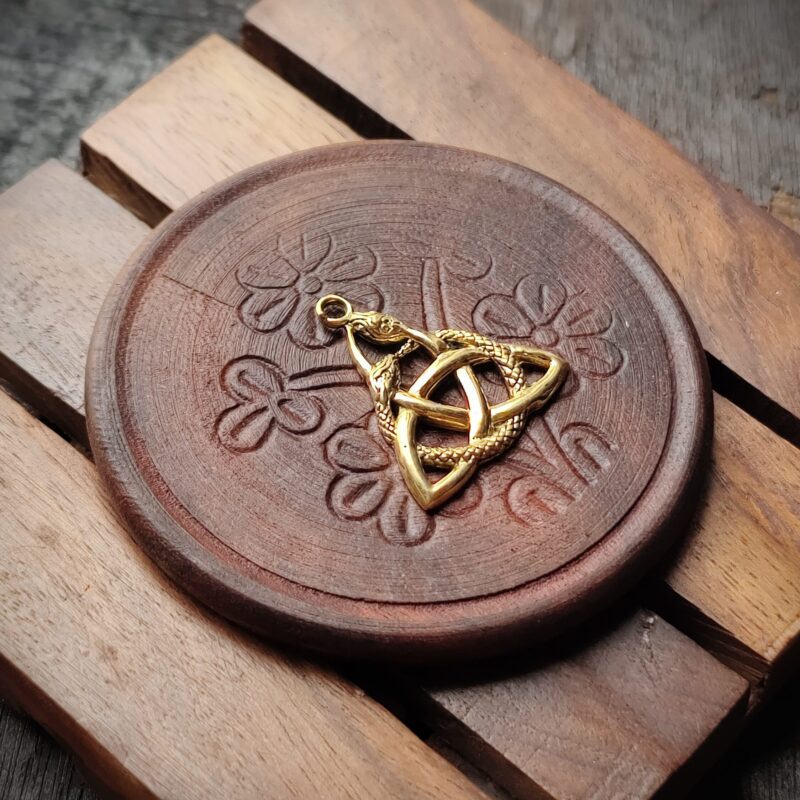 Brass snake Charm pendent, Brass Charms, 44X40mm , SK27