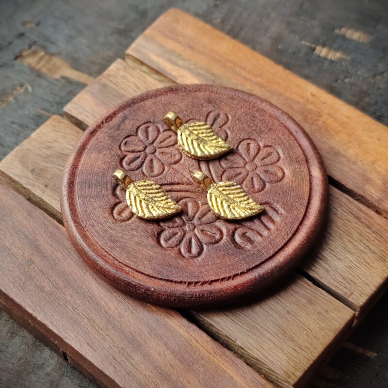 Leaf Brass charms, Available in Brass and Silver filled, 20*10mm, Z27