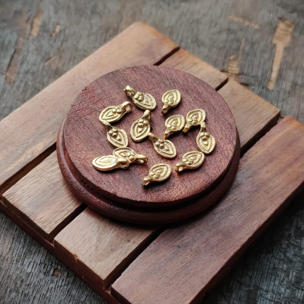 Brass charms, Available in Brass and Silver filled, 15x10mm, Z45