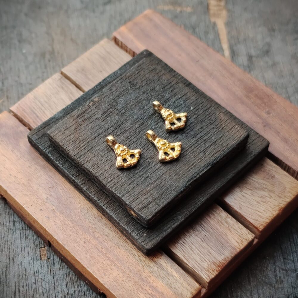 Brass charms, Available in Brass and Silver filled, 15x11mm, Z46