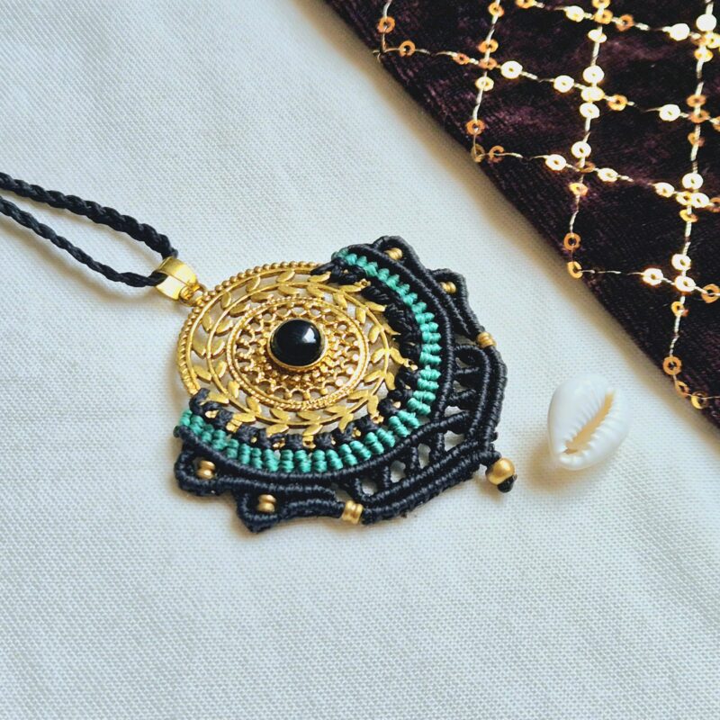 Beautiful Black Onyx Macrame Necklace, Suitable for all Occasion, Gift for Her