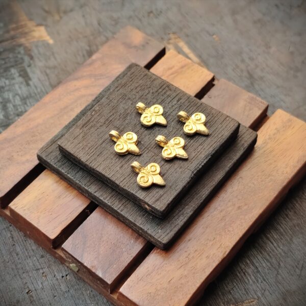 Tribal Brass charms, Available in Brass and Silver filled, 15*11mm, Z77