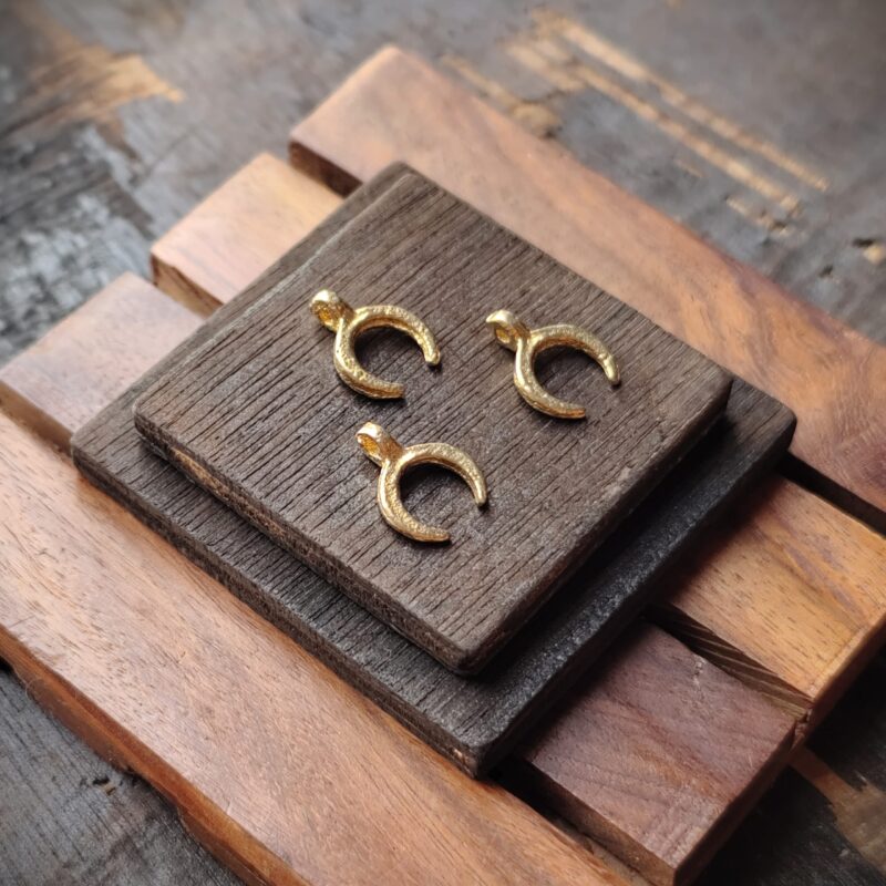 Moon Brass charms, Available in Brass and Silver filled, 17*13mm Z99