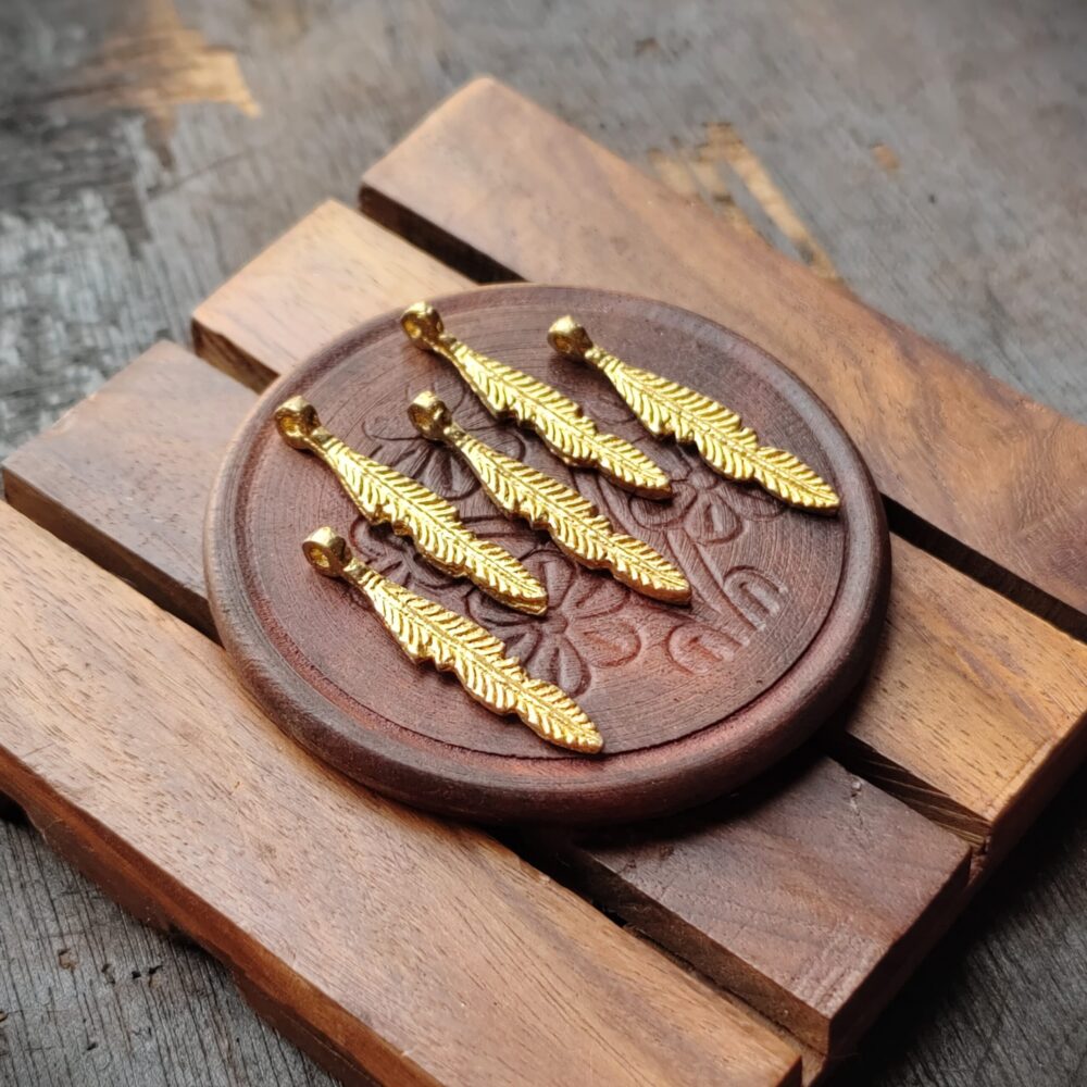 Tribal Brass charms, Available in Brass and Silver filled, 35*8mm, Z102