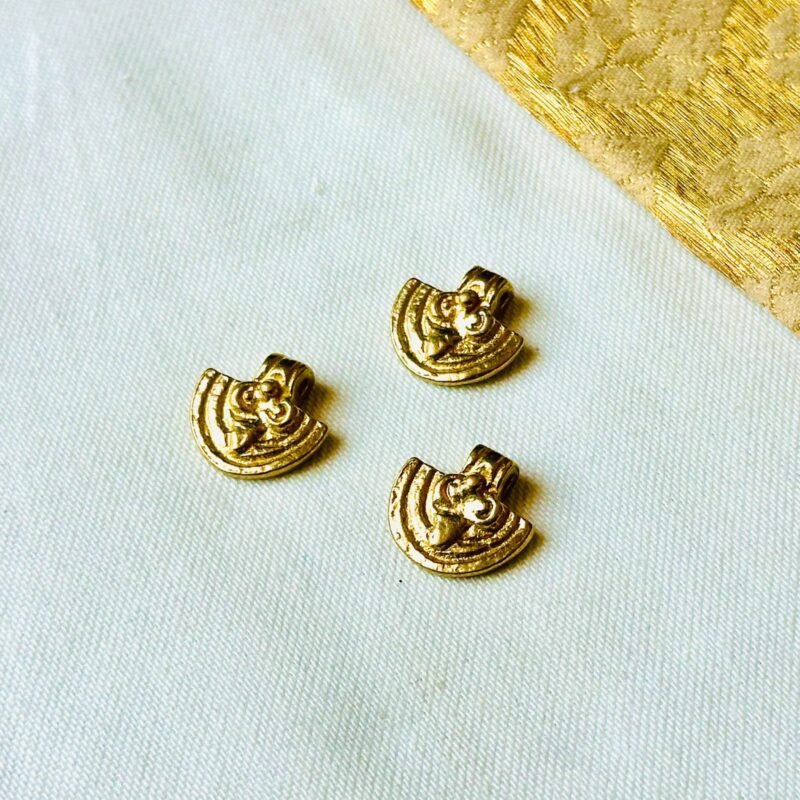 Half Moon Brass Charms