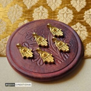 Hamsa Brass Pendant Charm – Hamsa Macrame Connector, Ethnic Jewelry Supply - Brass, *18 pieces