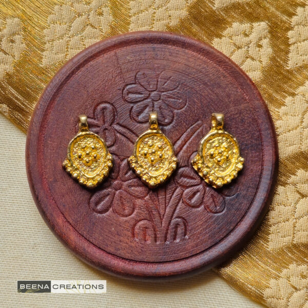 Traditional Brass Charms – Antique Gold Ethnic Pendants for Macrame & Jewelry Making