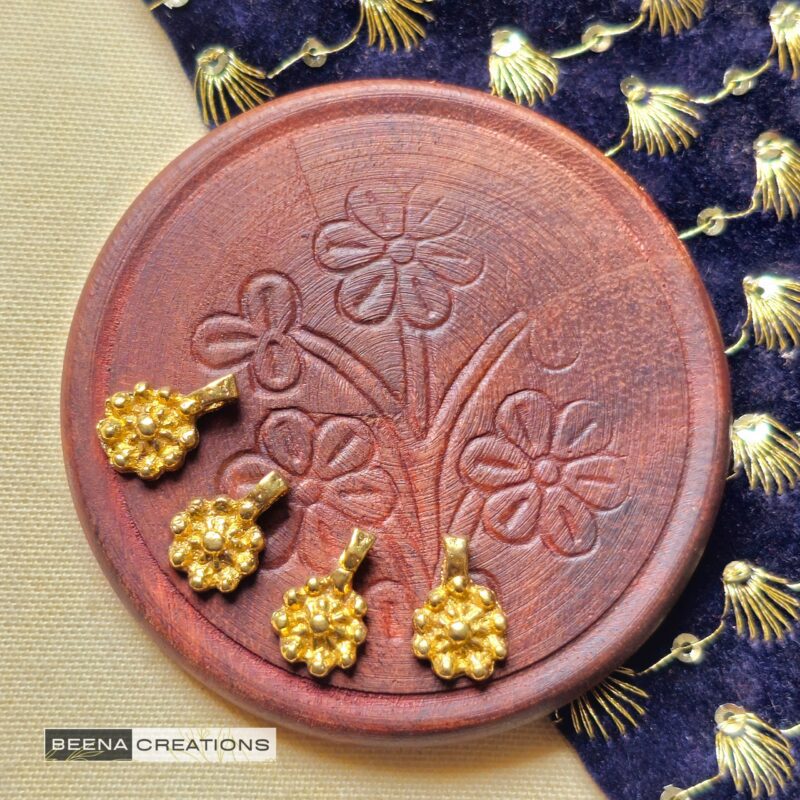 Sun Bloom Brass Charms