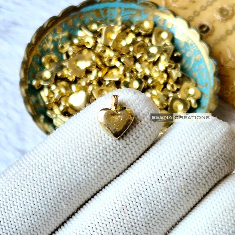 Heart Brass Charms