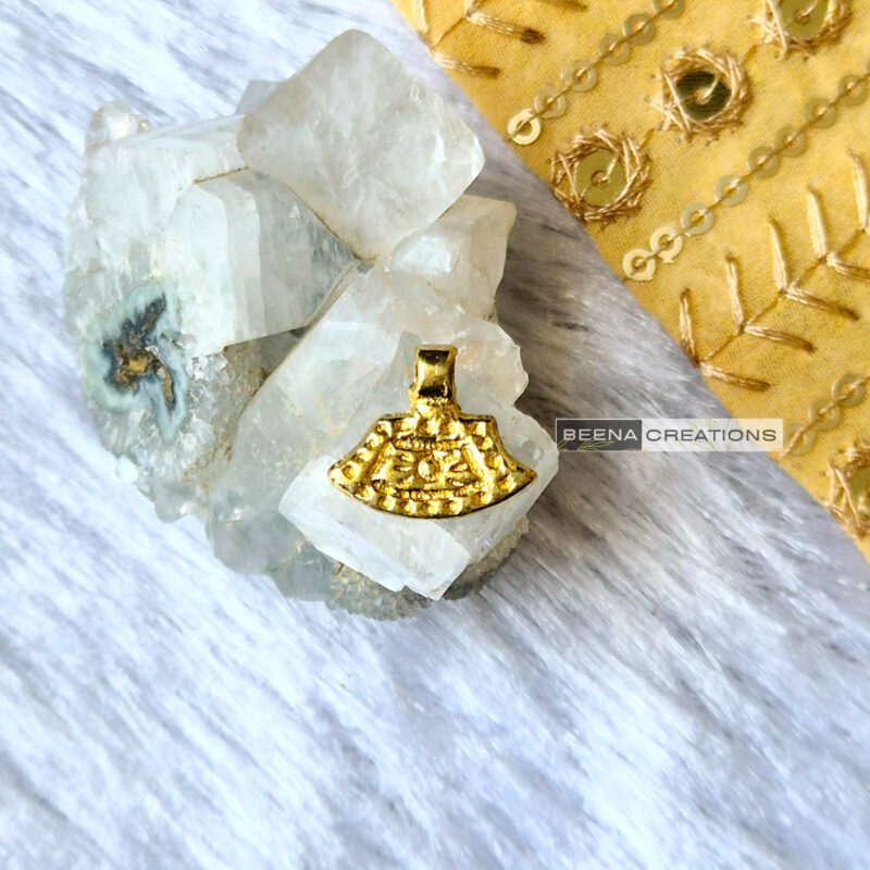 Fan Texture Brass Charms