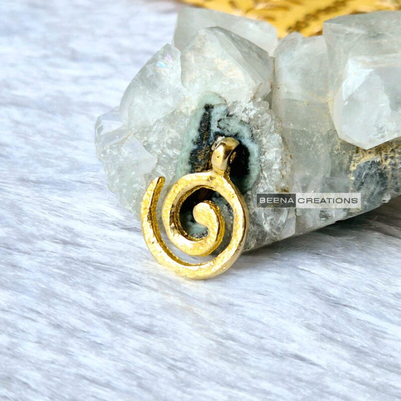 Spiral Dome Brass Charms