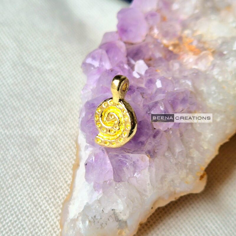 Sun Spiral Brass Charms