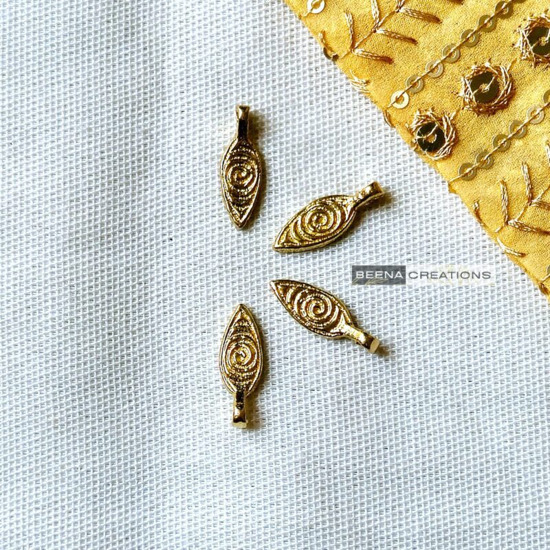 Golden Spiral Brass Charms