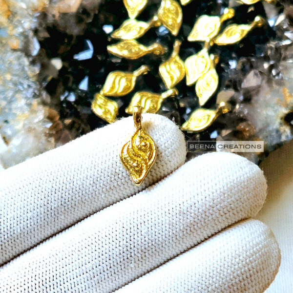 Leaf Vine Brass Charms