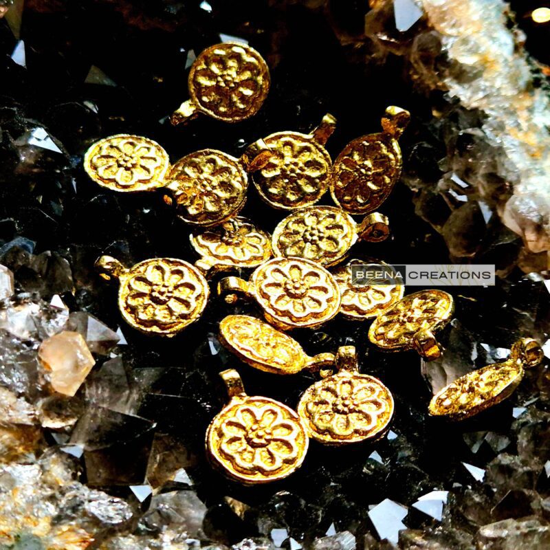 Floral Mandala Brass Charms - Z183