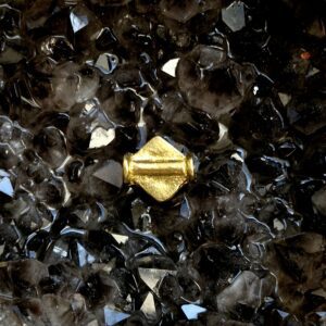 Brass Capsule Beads - Brass, *18 pieces