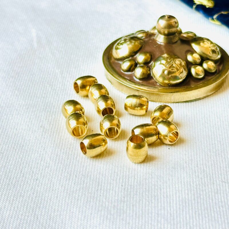6MM Oval Brass Spacer Beads
