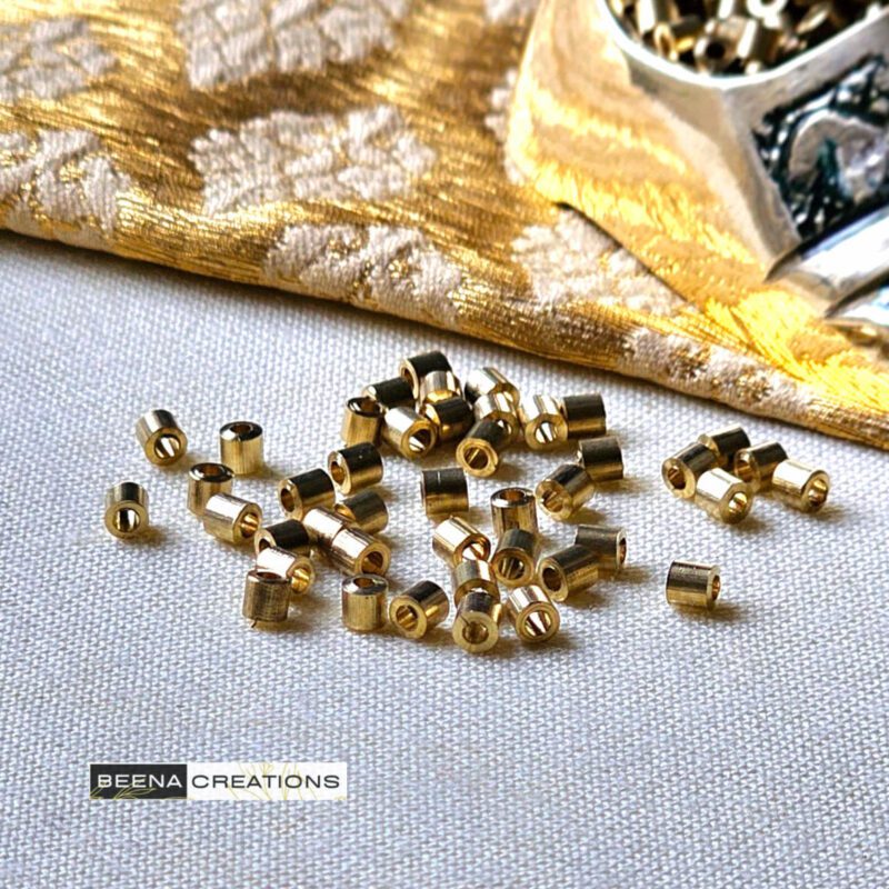 2.5MM Tiny Brass Tube Beads