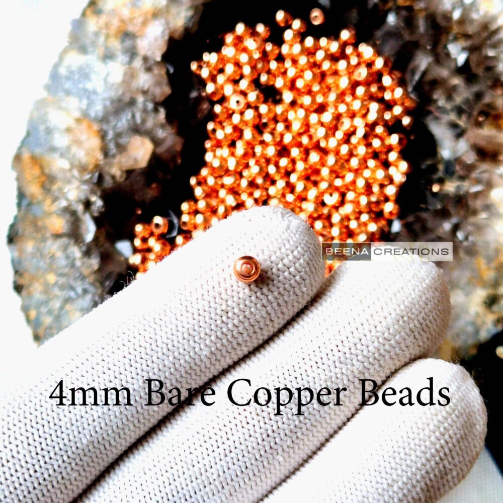 4 MM Bare Copper Spacer Beads