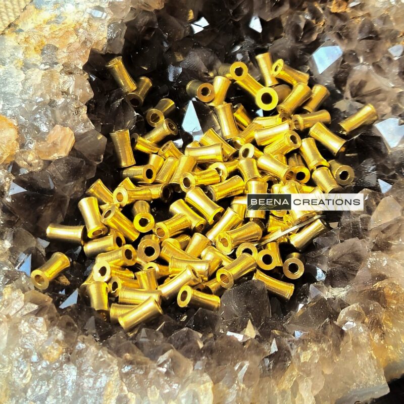 8MM Long Brass Tube Beads